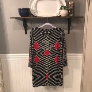 Alfani Large NWT Geo Ribbon Red tunic